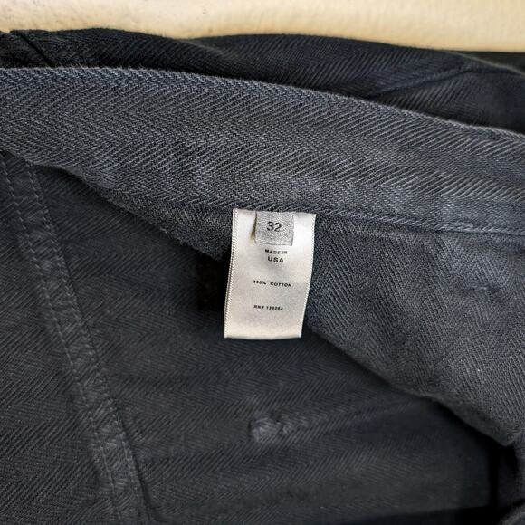 Prospective Flow Men's Black Herringbone Pants size 32 Made in USA - Picture 10 of 11